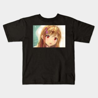 Blonde anime girl Kids T-Shirt